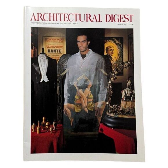 1995 MARCH ARCHITECTURAL DIGEST MAGAZINE DAVID COPPERFIELD COVER COLLECTOR ED. - Picture 1 of 7